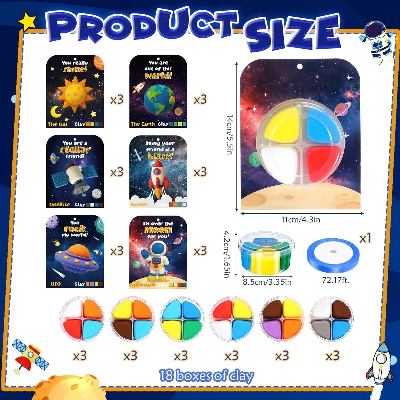 Air Dry Clay Kit - air dry clay 18 pcs.