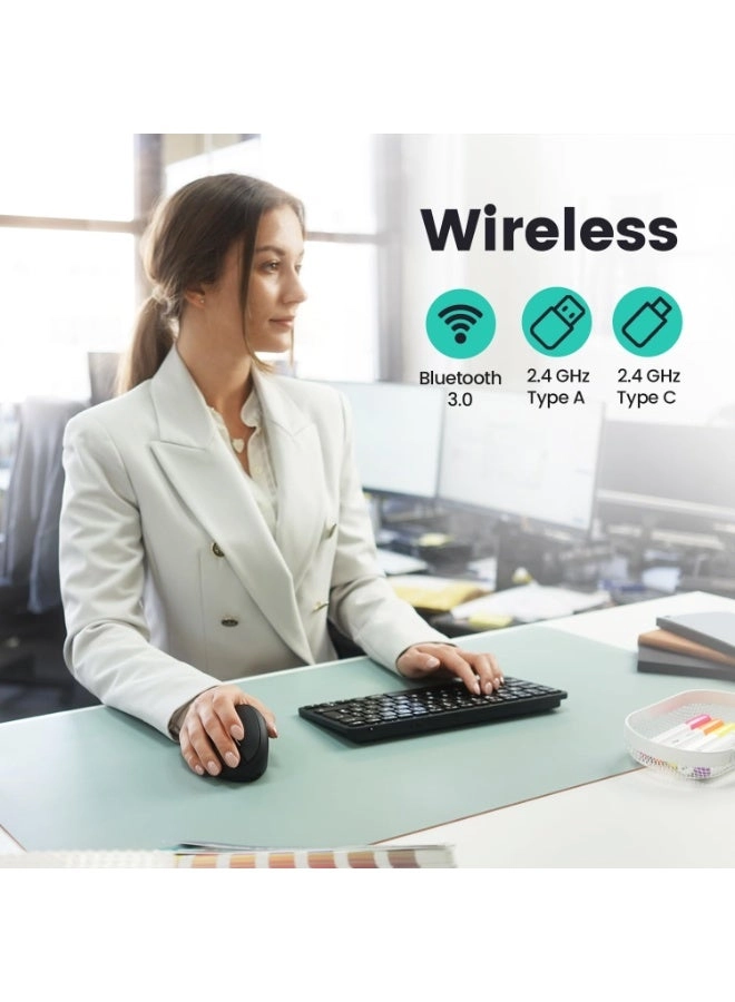 PERIMICE-819B Vertical Mouse - Bluetooth