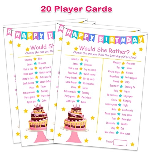 Birthday Girl Party Game - Baby 20 pieces
