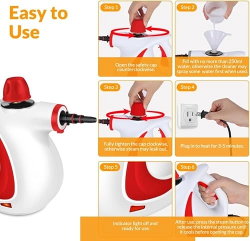 Handheld Pressurized Steam Cleaner - 350 Milliliters