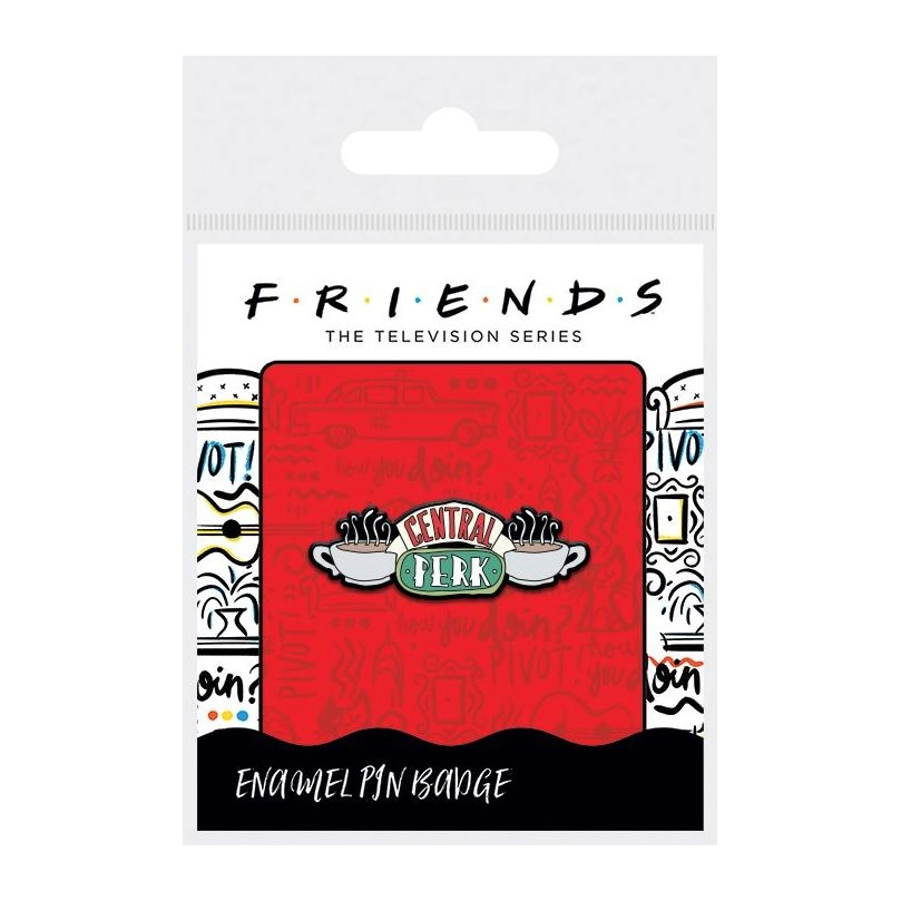 PYRAMID POSTERS Friends Central Perk Enamel Pin Badge - Official Licensed 8 x 10.5cm