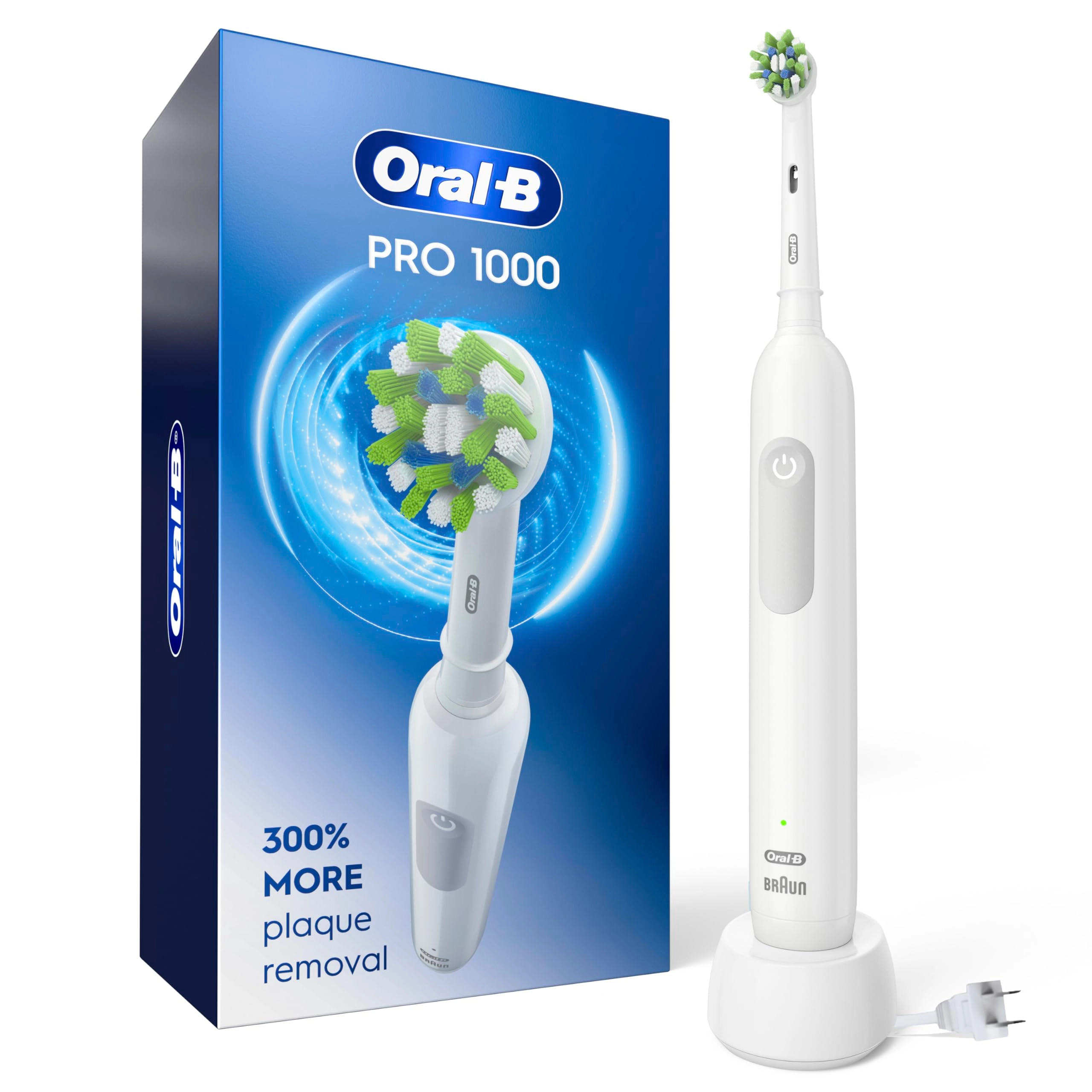 Oral-B Pro 1000 - Crossaction Rechargeable White