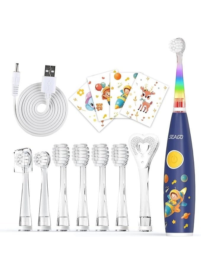 SG-2159 - 8 Soft Toothbrush Heads LED Light 2-Minute Timer