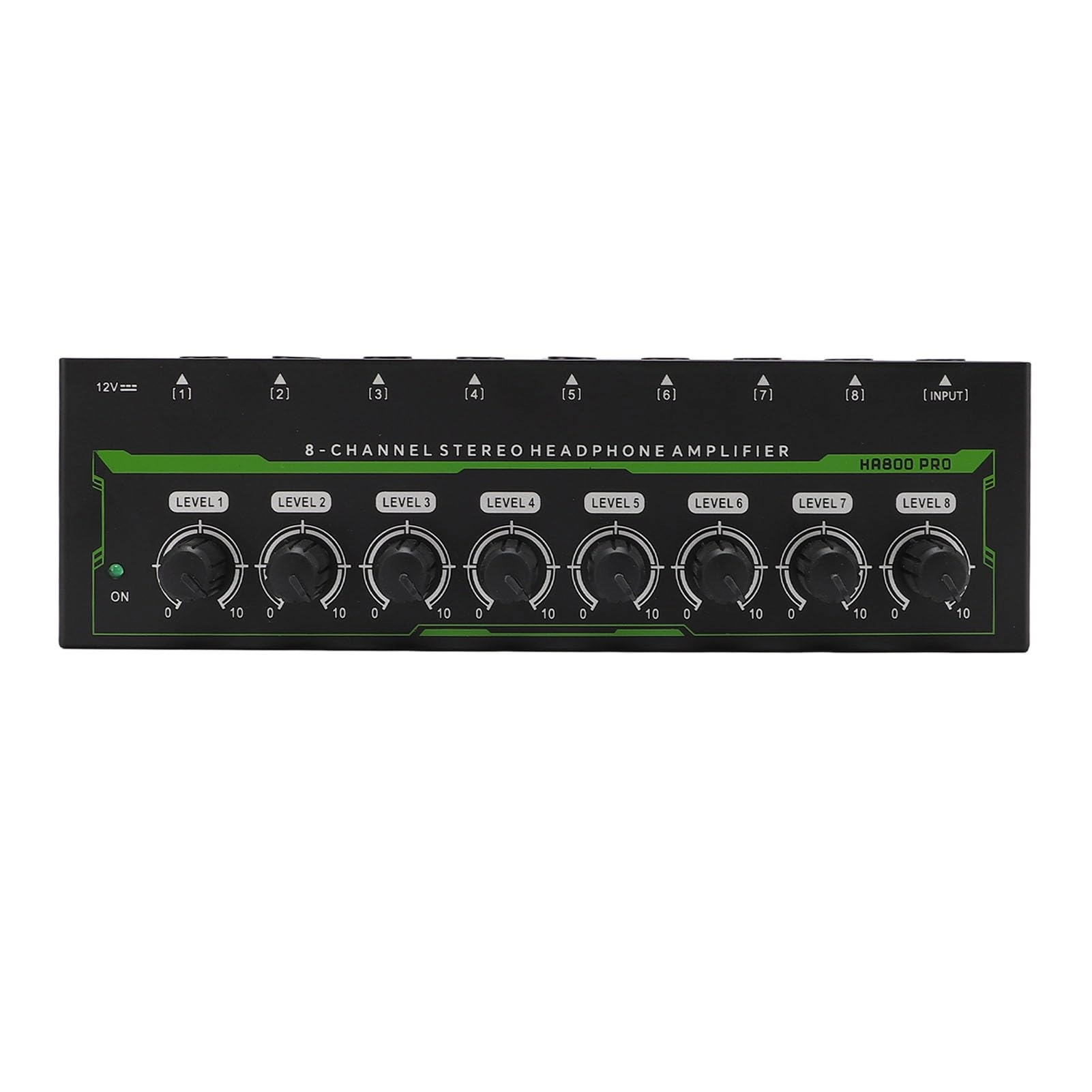 LICAEVEY 8 Channel Headphone Amplifier - Independent Volume Control 6.35mm Stereo