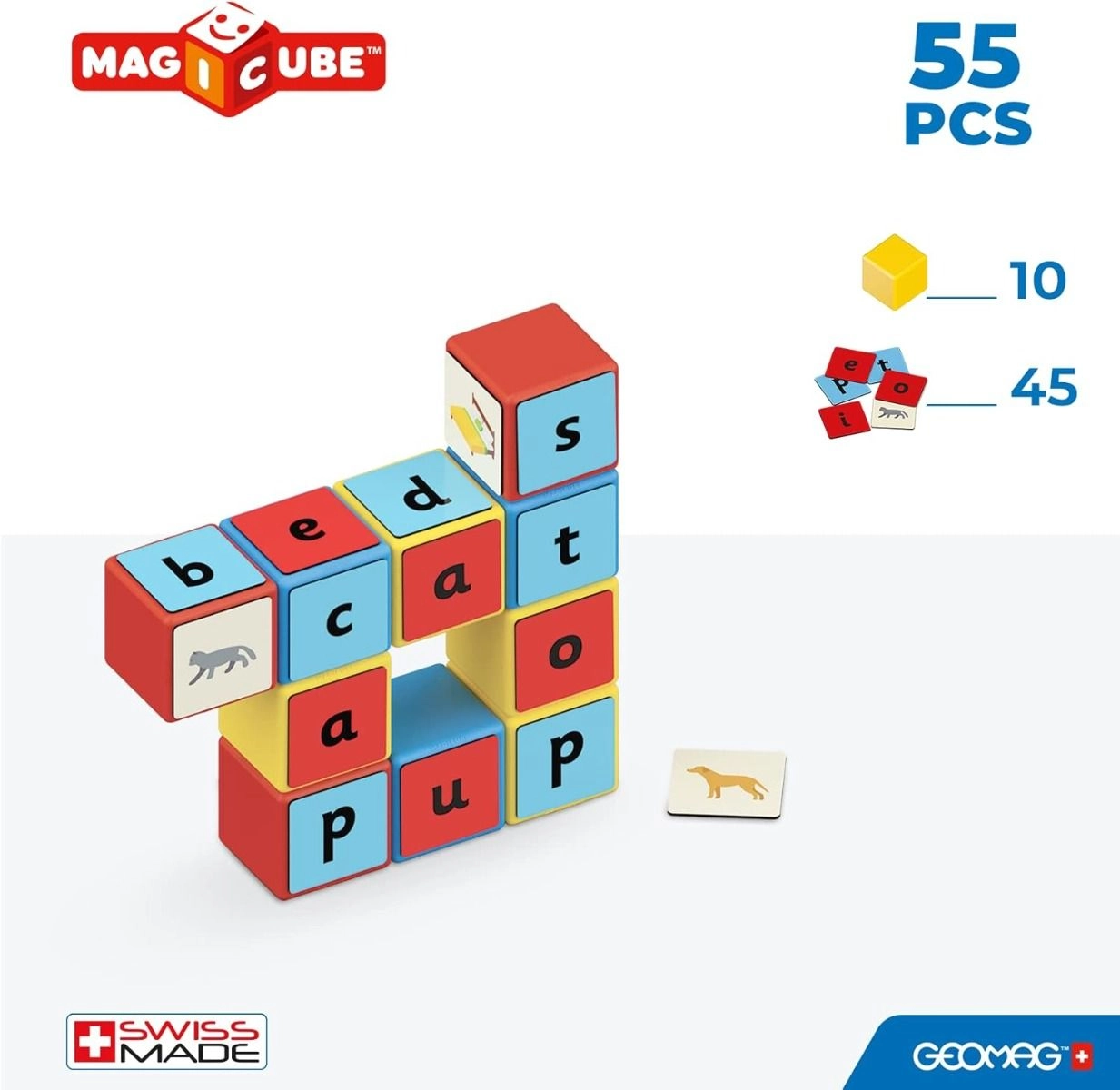 Magicube Math Building And Clips - 55 pcs