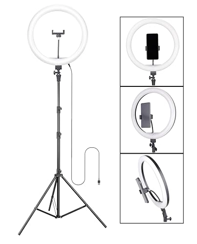 Professional LED Ring Light - 15W Dimmable 2 Color Modes