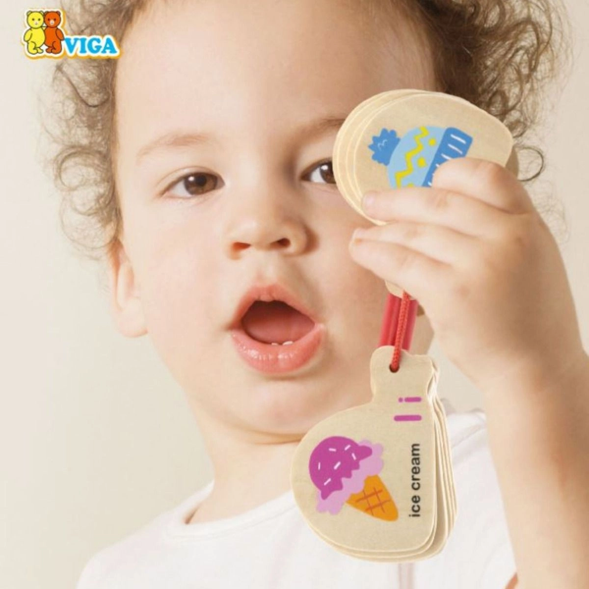 Mini Alphabet Letters Wood Book - 12 months+