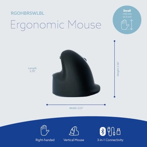HE Break Ergonomic Vertical Mouse - Bluetooth