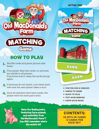 Old MacDonald's Farm Matching Game - 12 years and up