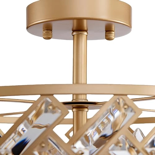 Crystal Ceiling Light - D39 x H28.5 cm E14 base 3 Lamps