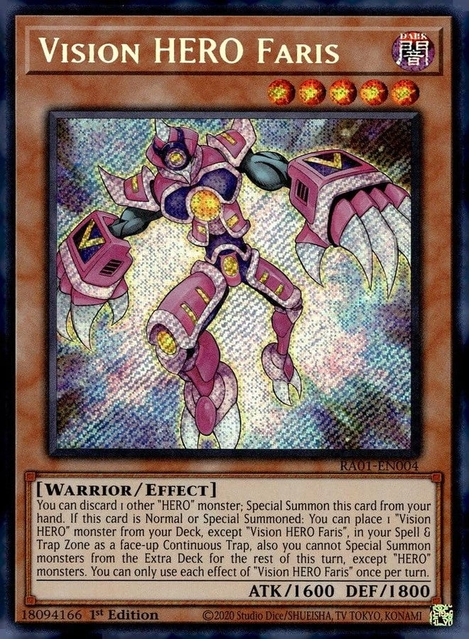 Yu-Gi-Oh! Vision Hero Faris - RA01-EN004 - 1st Edition
