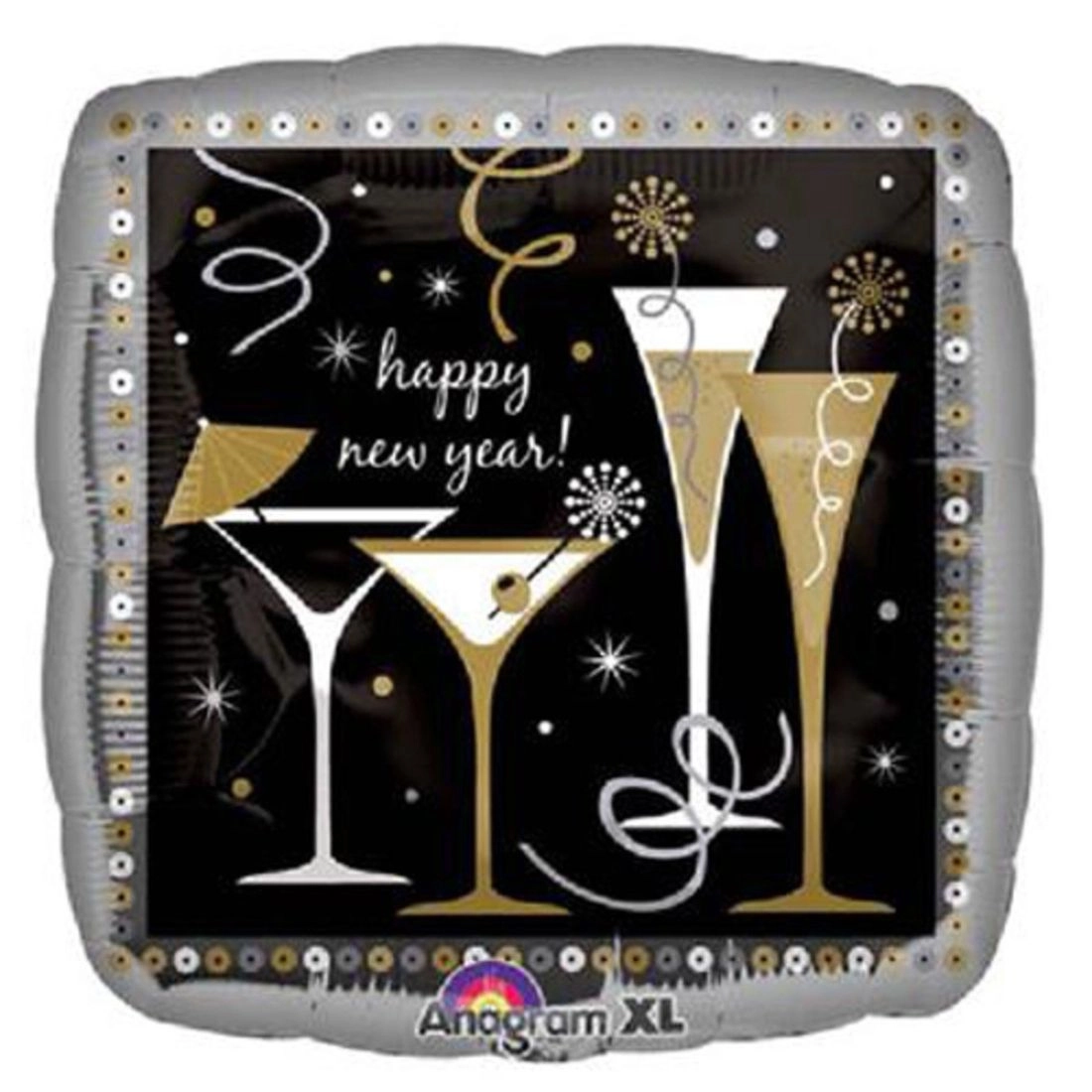 Party Zone S40 Toast To The New Year Square Foil Balloon
