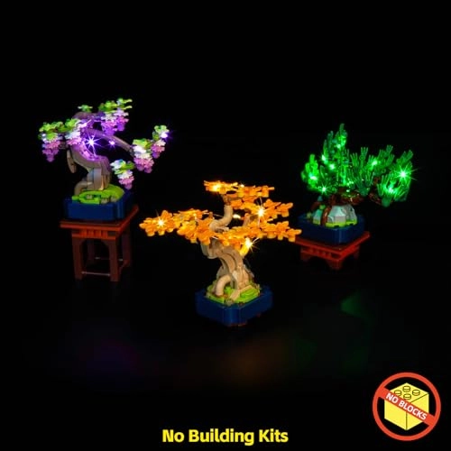 Light Kit Compatible with Lego 10373 Mini Bonsai Trees - USB cable and battery compartment