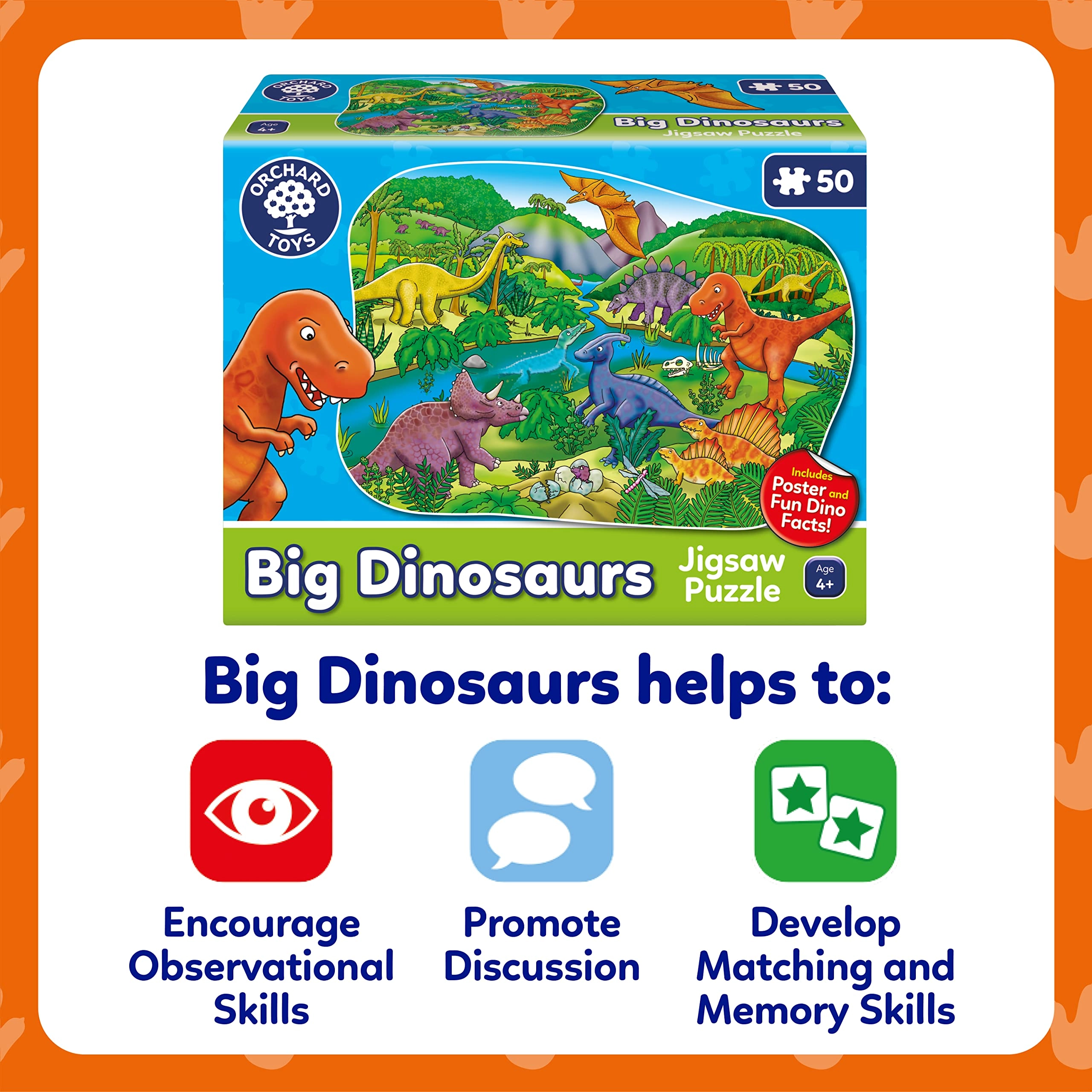 Big Dinosaurs - 4+ 50 pieces