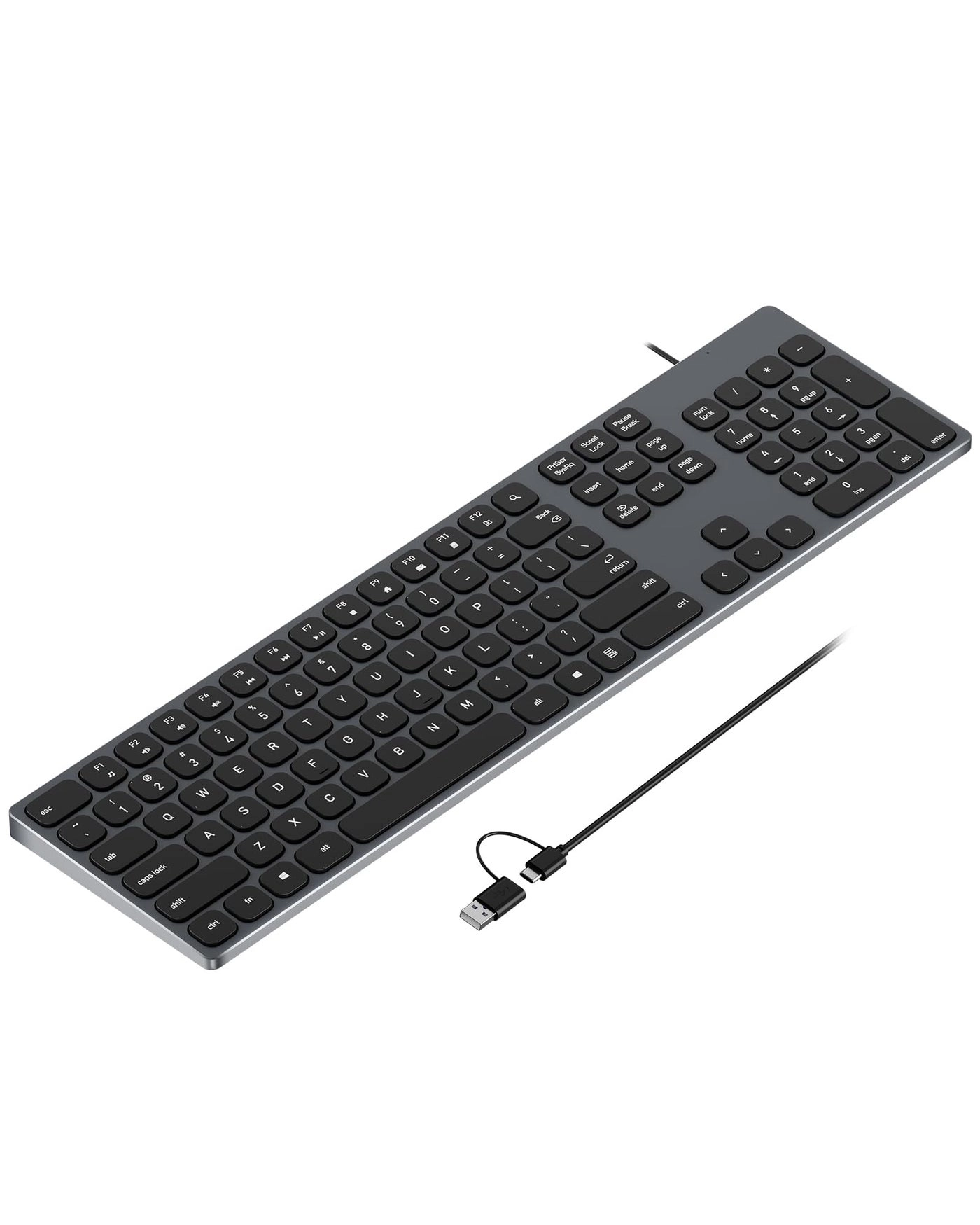 9H Aluminum USB Wired Keyboard