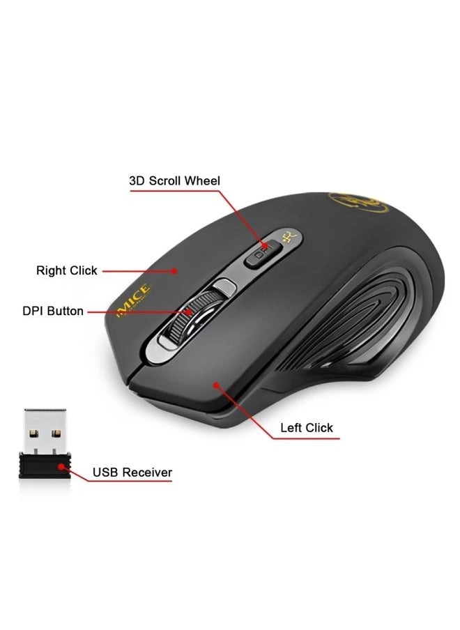 iMICE Optical Computer Mouse 2000 DPI Adjustable - Wireless