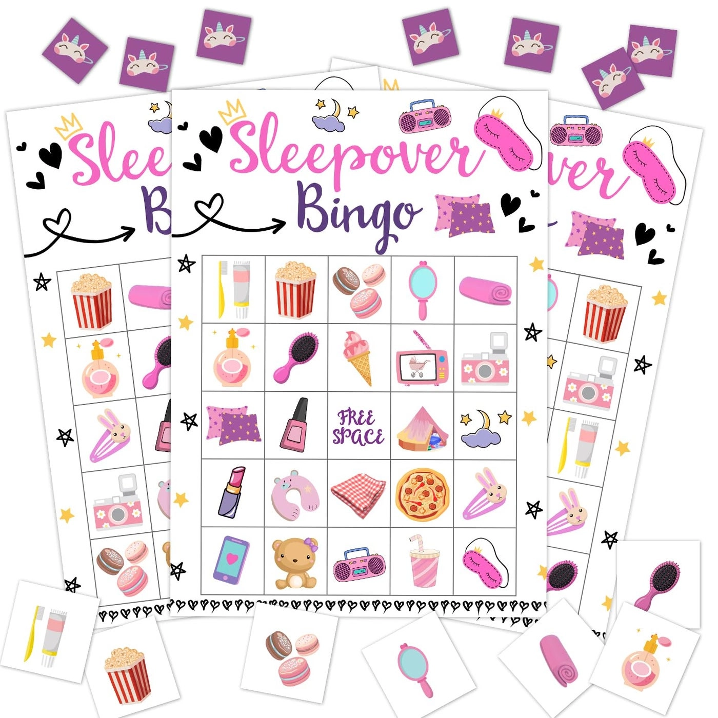 Sleepover Party Bingo Game - 24 pcs