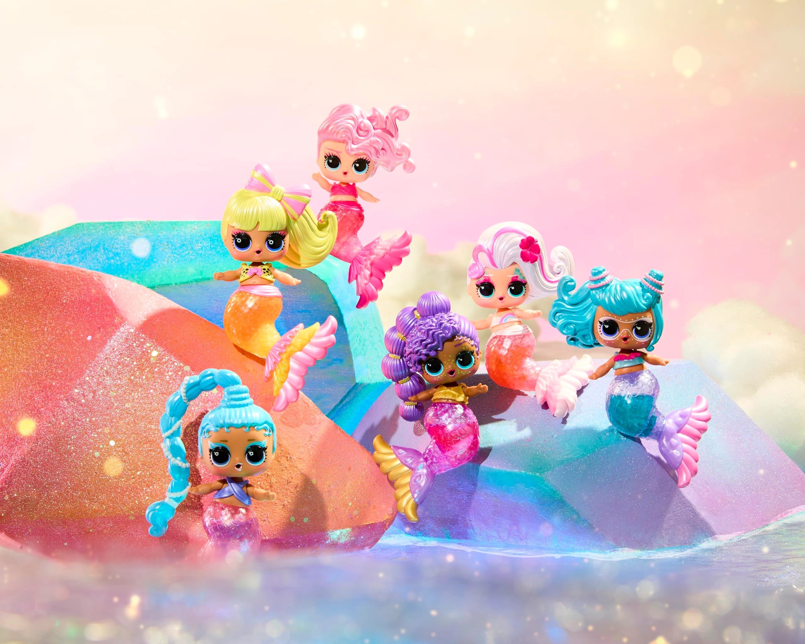 Mermaids Makeover Magic Tots - DIY Wearable Lip Gloss 6 Dolls Ages 4+