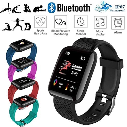 D116 SmartWatch - Bluetooth 1.3-inch Heart Rate Monitor Pack