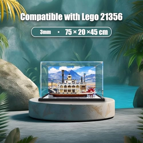 Acrylic Display Case for LEGO 21356 River Steamboat - 3mm