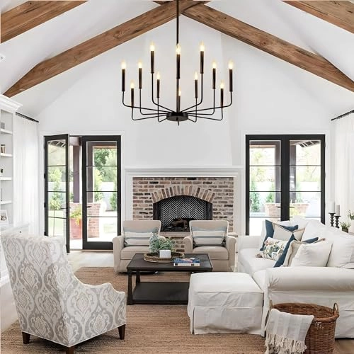 Modern Golden Chandelier - 36 cm