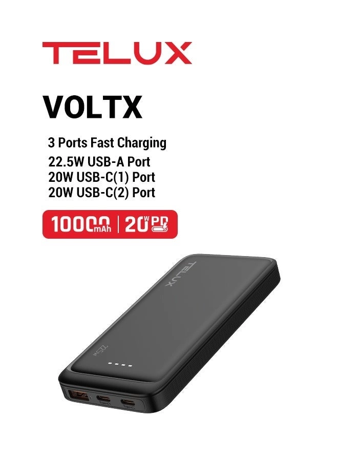 TX.VOLTX.PBVX10.BK - 10000 mAh 20 Watts Fast charging