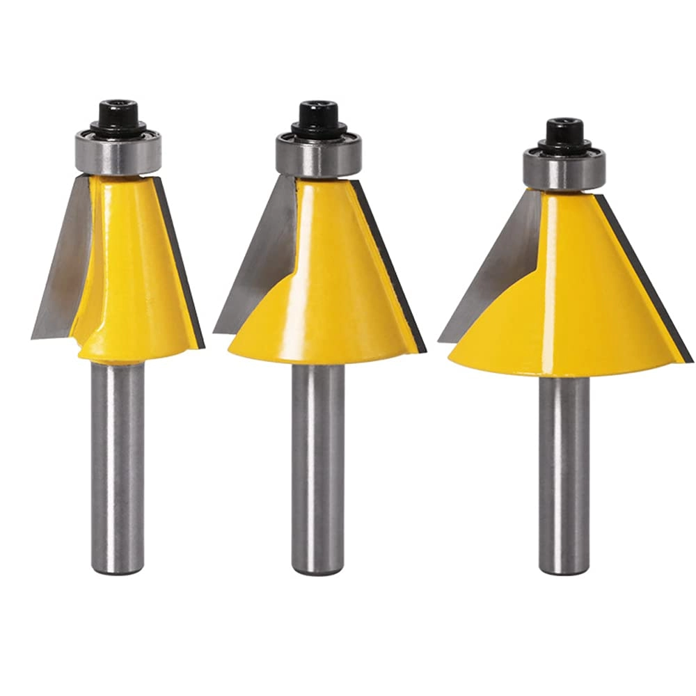 Chamfer Router Bit Set - 1/4 Inch 3Pcs