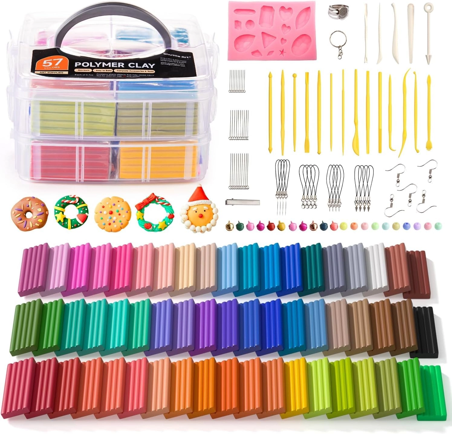 Shuttle Art polymer clay set - Polymer Clay 200g 57pcs.