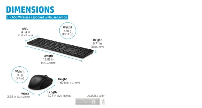 650 Wireless Keyboard And Mouse Combo - AR/EN Wireless