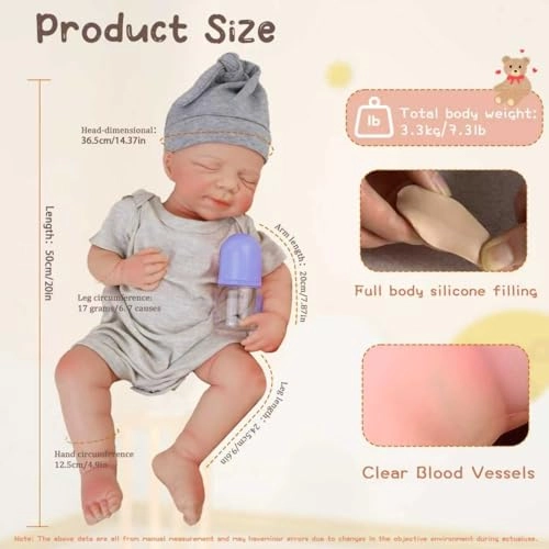 Reborn Baby Doll - 20 Inch Silicone Boy