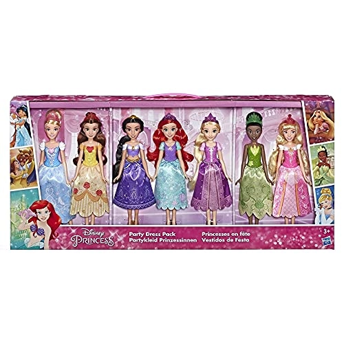 Ariel Fashion Doll + Aurora Fashion Doll + Belle Fashion Doll + Cinderella Fashion Doll + Jasmine Fashion Doll + Rapunzel Fashion Doll + Tiana Fashion Doll - Ages 3+