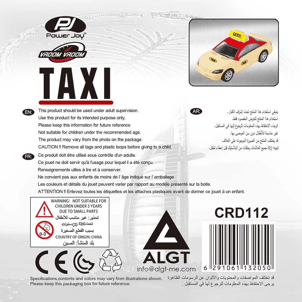 Vroom Vroom Diecast - Dubai Taxi - 1:43
