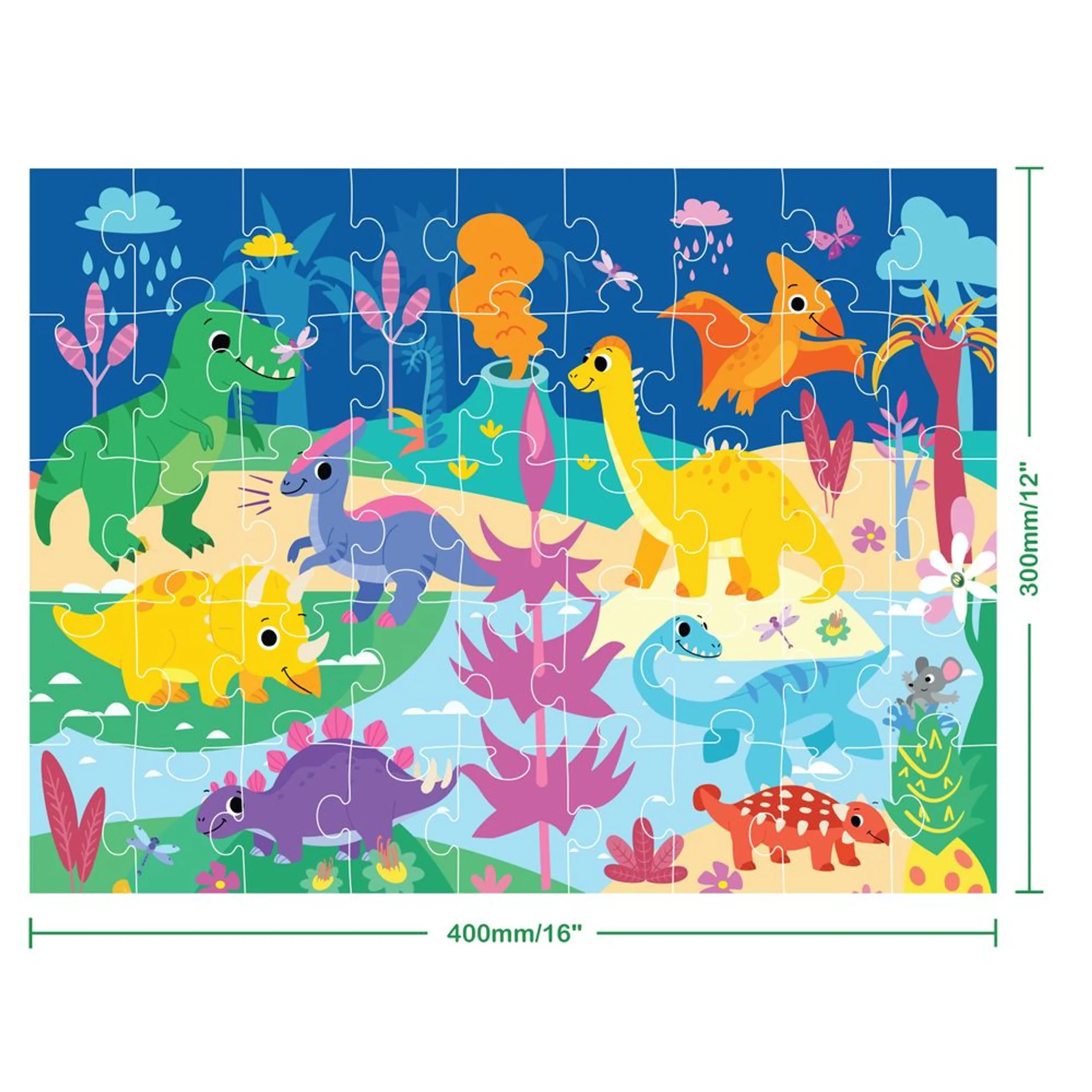 Junior Jigsaw Carry & Play Puzzle Set - Roarsome Dinosaurs - 4 to 6 years 45 pieces