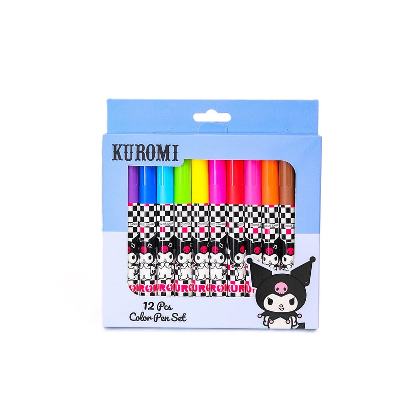 Sanrio Kuromi Ambition Marker Pen Ambition Marker Pen - 12 Pcs 12 assorted vibrant colours