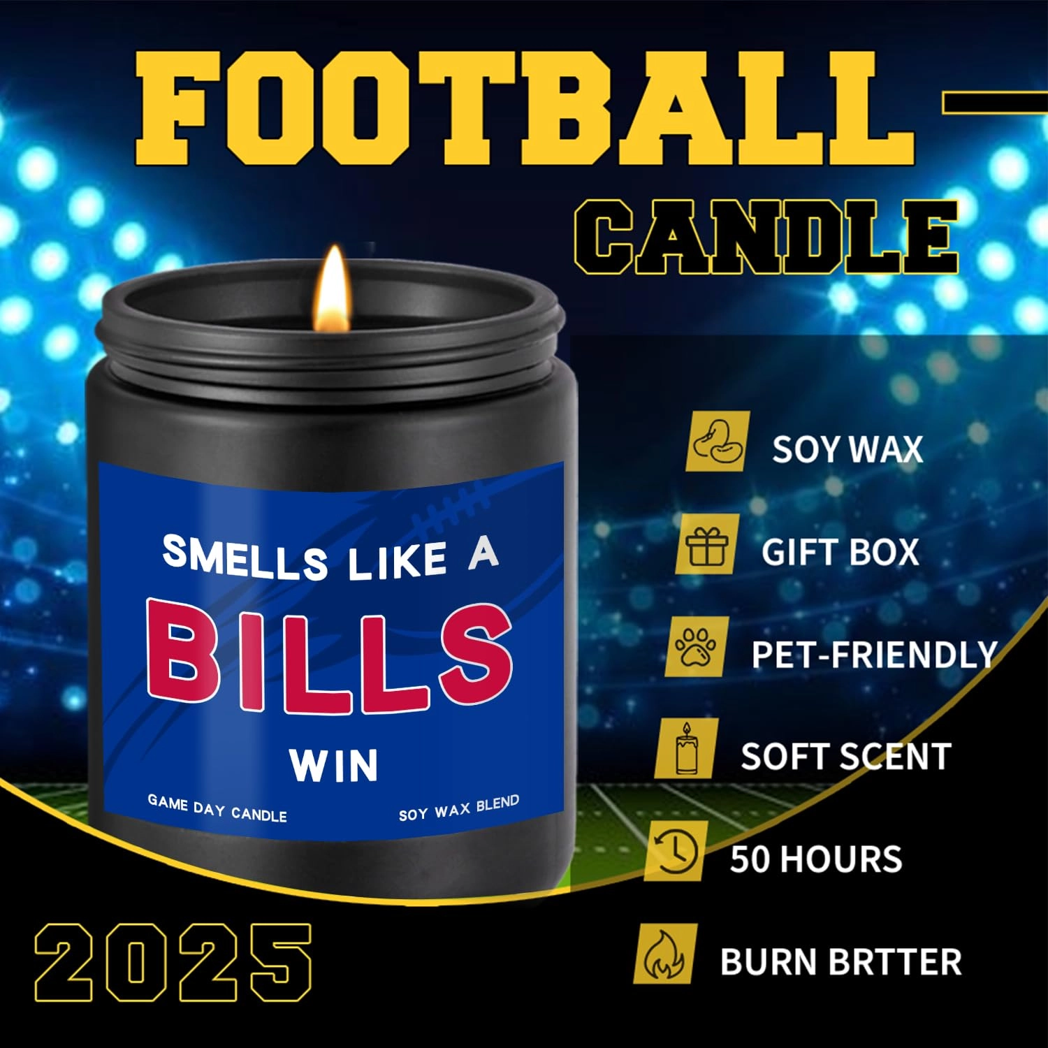 Smells Like A Bills Win Scented Candle - Lavender 1