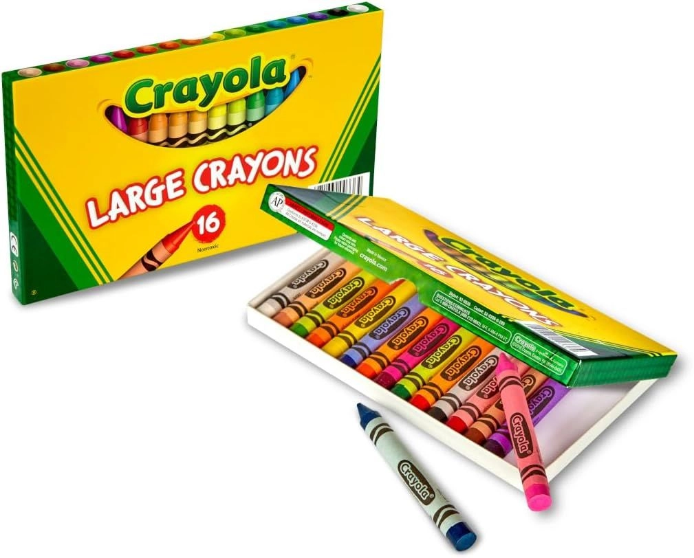 Ultra-Clean Washable Large Crayons - 16 Ct
