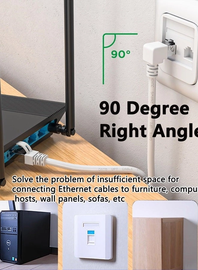 90 Degree CAT6 Ethernet Cable - 6FT 30FT