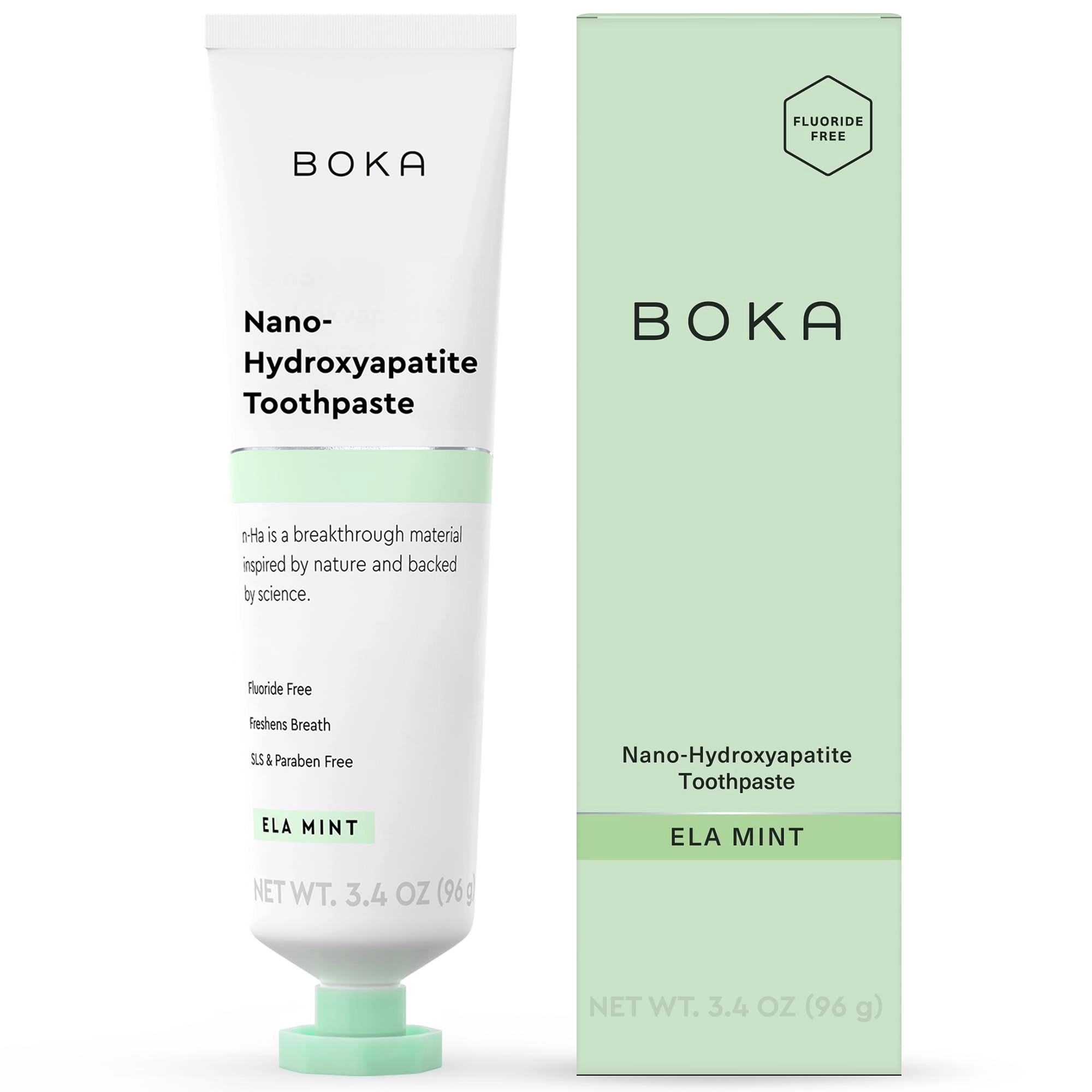 BOKA Fluoride Free Nano-hydroxyapatite Ela Mint Toothpaste Adult 100.5 ml