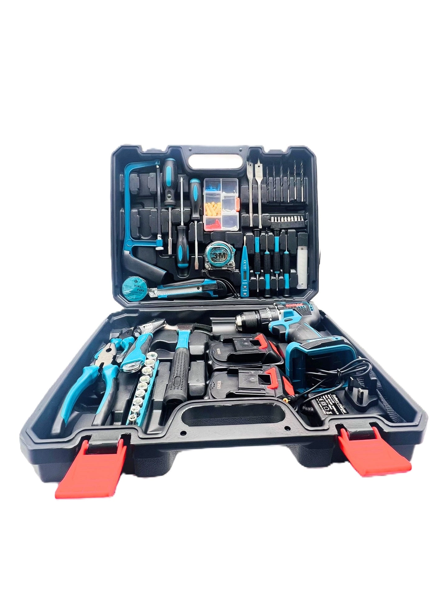 88V Brushless Cordless Electric Drill Set - 100 Newton Meters 2500 RPM
