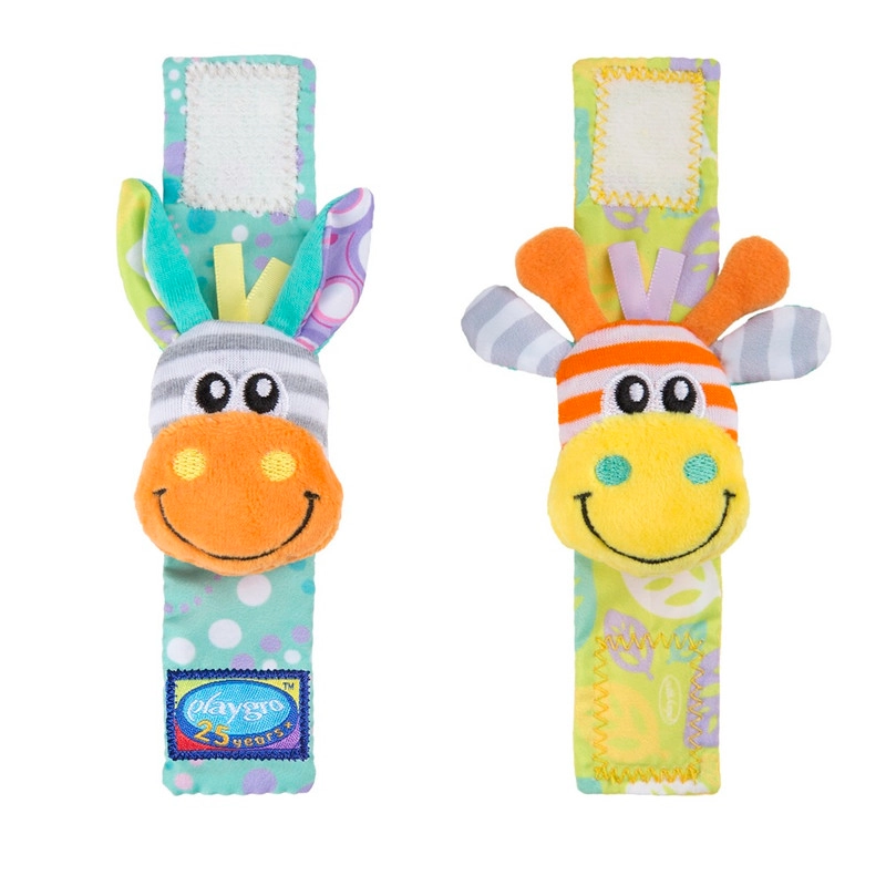 Jungle Wrist Rattle And Foot Finder - Suitable for 0 months & above Polyester + Cotton + ABS Jungle 2 pairs