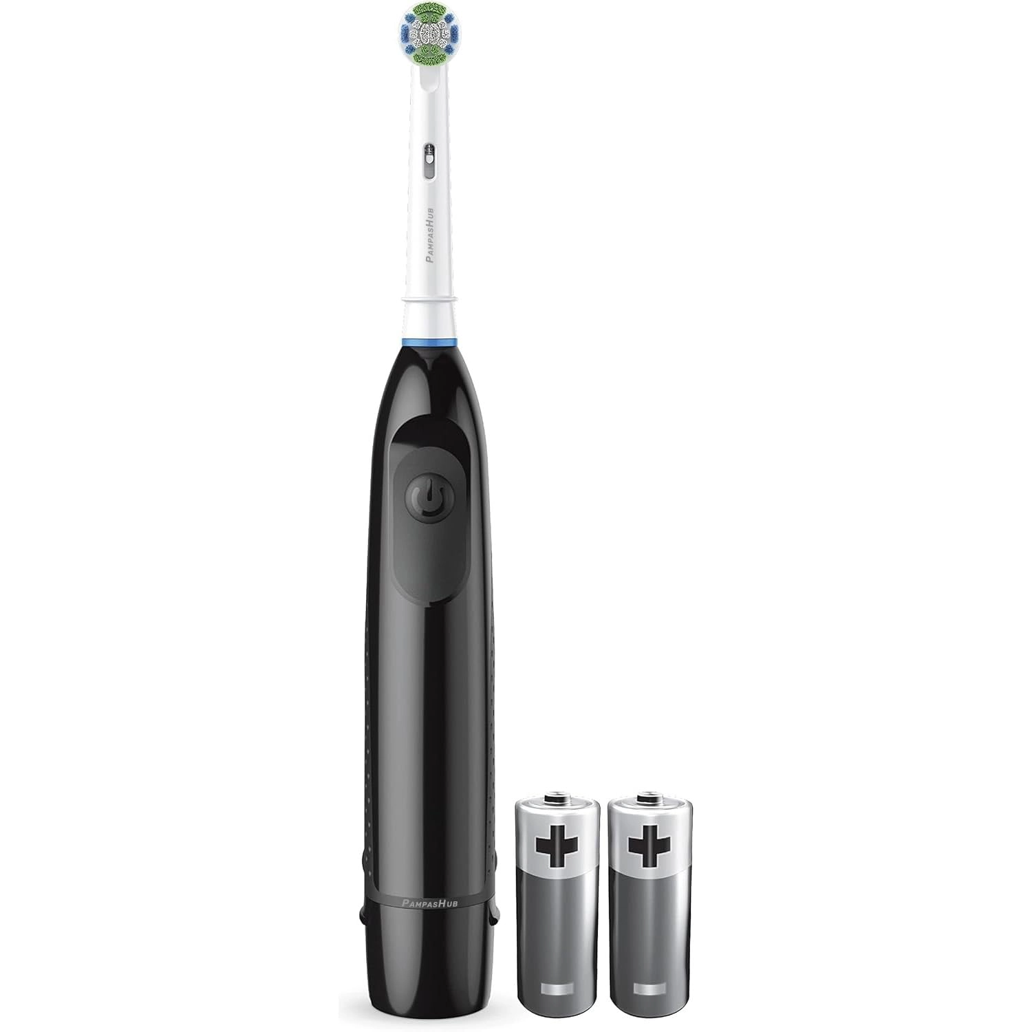 PampasHub Pro Precision Clean Electric Toothbrush - Black Battery-Powered 2 Batteries