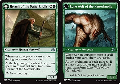 Magic: the Gathering Hermit of Natterknolls // Lone Wolf of Natterknolls 209/297 - Shadows Over Innistrad