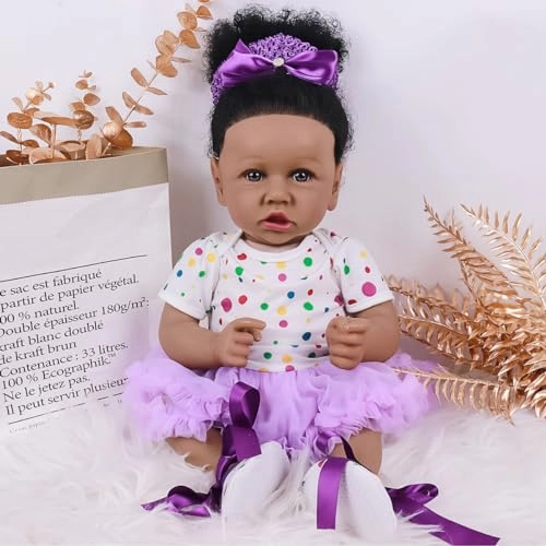 Reborn Baby Doll - 22inch Vinyl African American Ages 3+