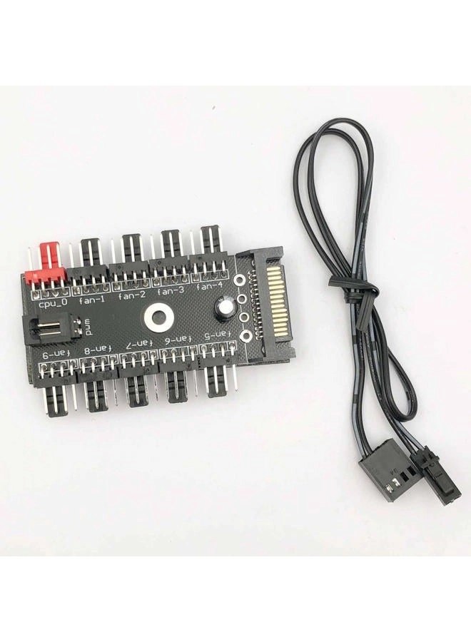 10 Way 4Pin PWM PC Fan Hub