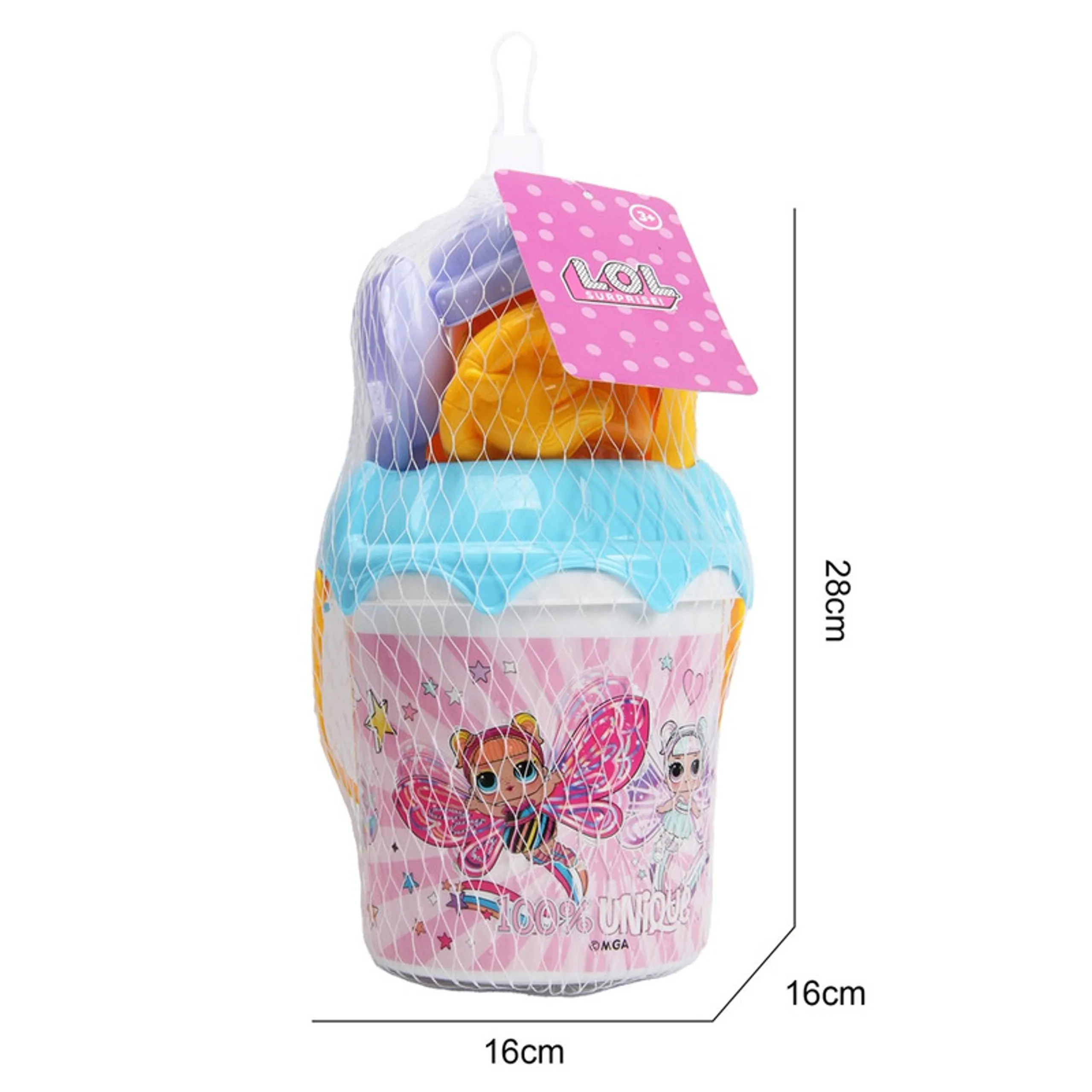 LOL Fairies Beach Bucket Playset - Multicolor 7 Pcs