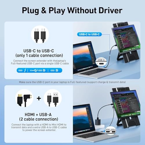 Portable Laptop Monitor Extender - V2-N2 16.1 Inches 1920 x 1200
