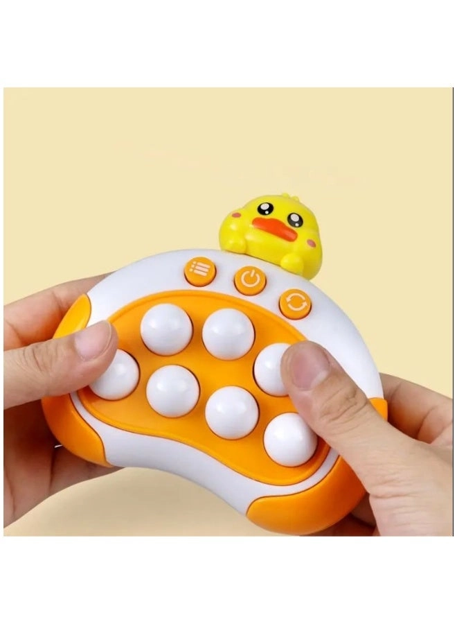Duck Pop It Game Console - 4 Game Modes LED Light Buttons