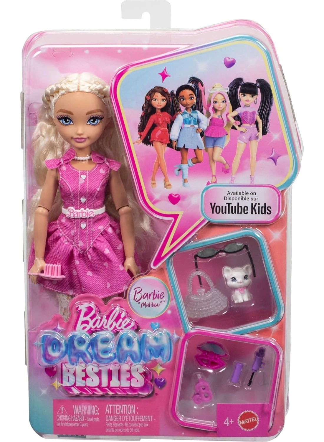 Malibu Fashion Doll - Roller Skating Blonde Hair 9 Makeup Themed Pieces Ages 4+