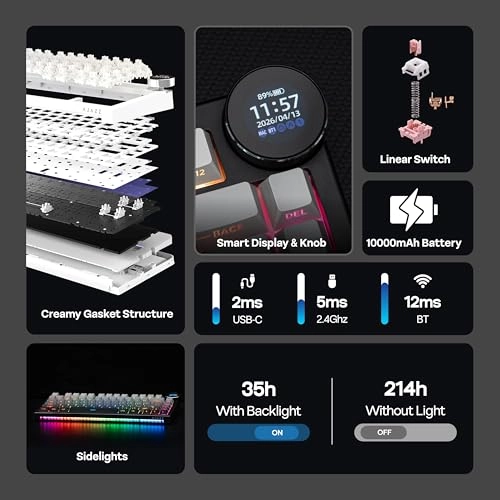 AK820V2 - QWERTY 2.4GHz Wireless, BT, USB-C