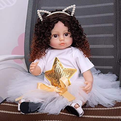 Reborn Baby Doll - 55cm Soft Silicone Limbs Cloth Body